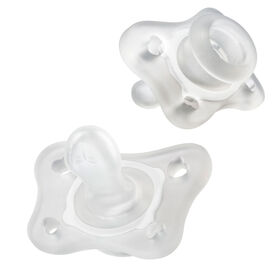 PhysioForma Silicone Mini Orthodontic Pacifier 0-2m &#40;2pc&#41; in Clear