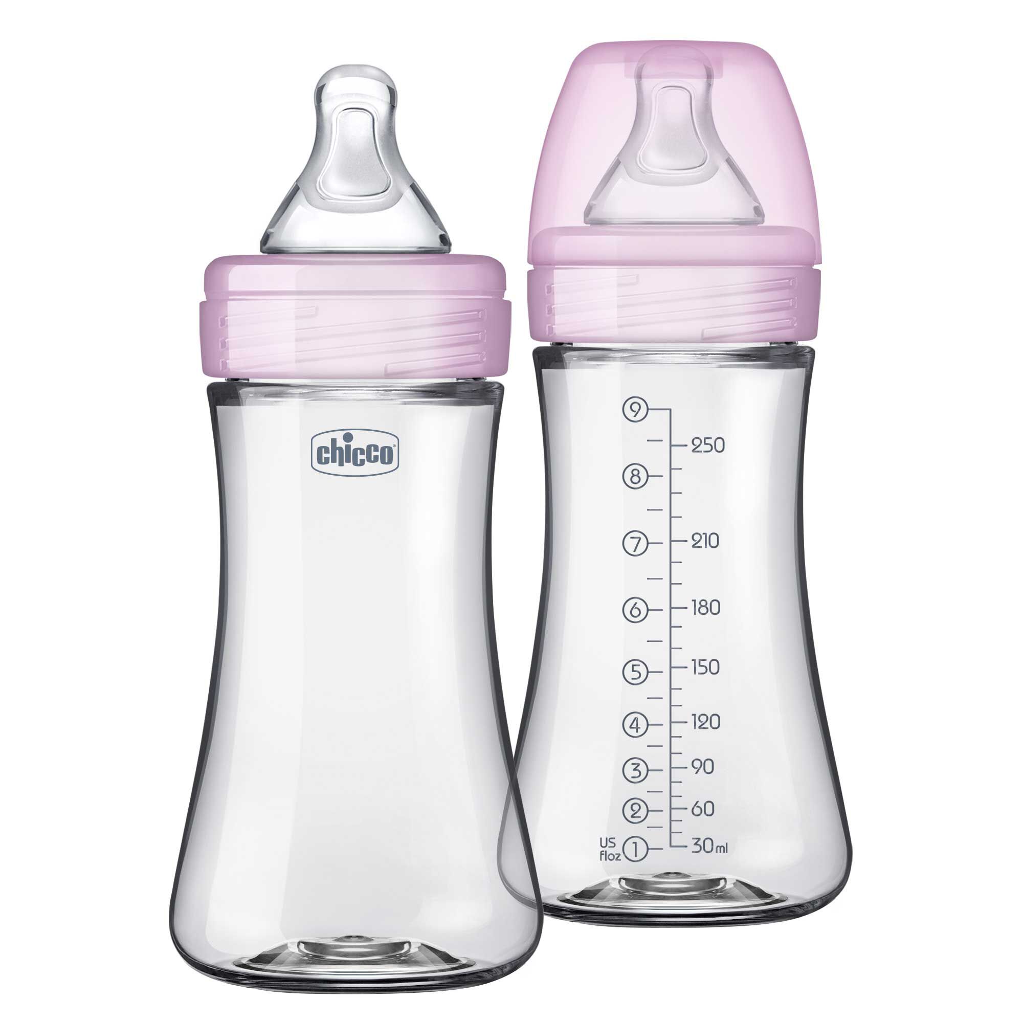 Duo Baby Bottle 9oz 2pk - Pink | Infant Feeding | Chicco