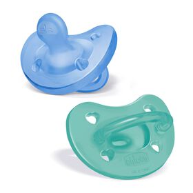 Chicco PhysioForma Silicone Pacifier in Blue/Green 6-16m &#40;2pc&#41;