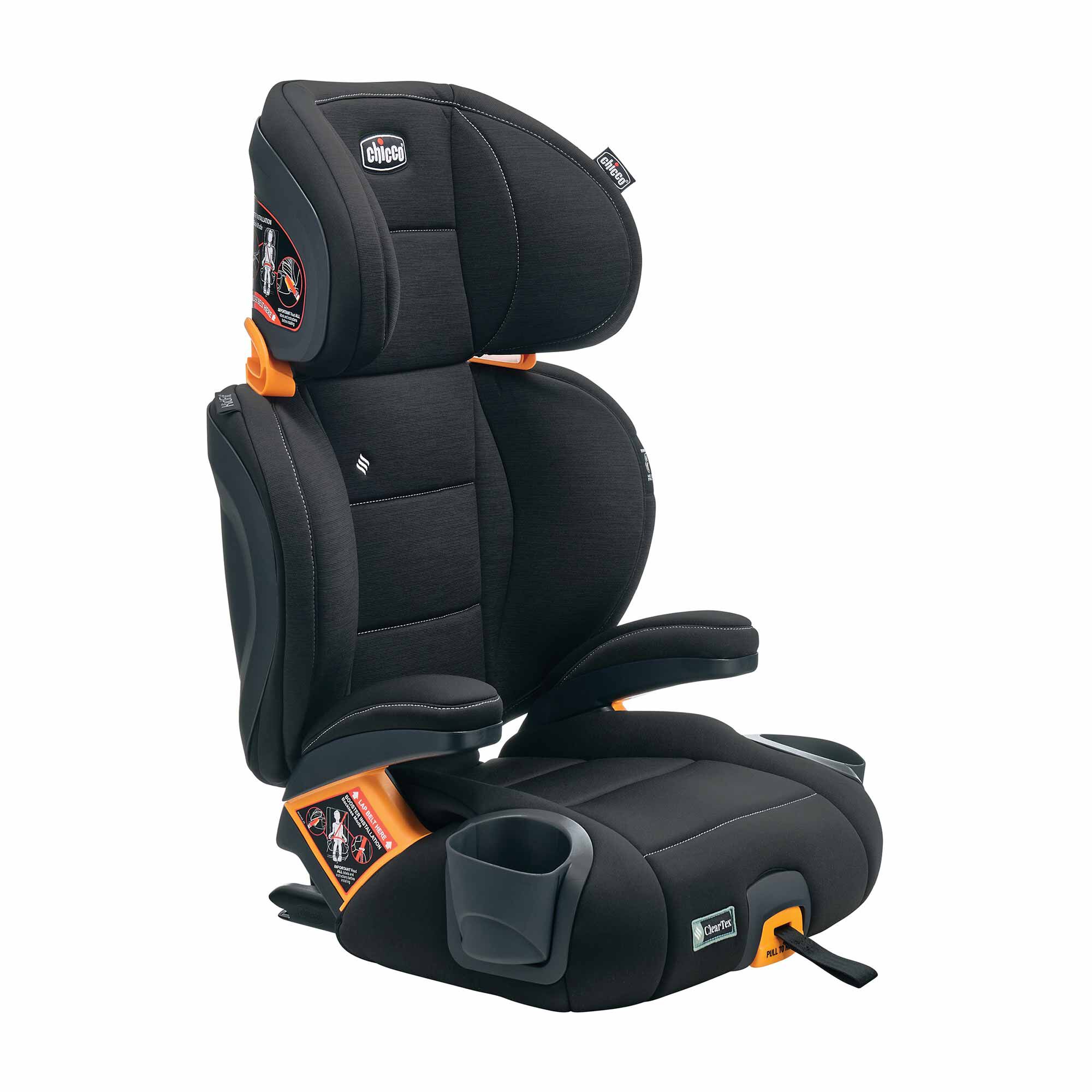 KidFit ClearTex Car Belt-Positioning Seat Plus Booster - | Obsidian Chicco 2-in-1