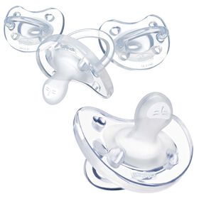 Chicco PhysioForma Silicone One-Piece Orthodontic Pacifier in clear