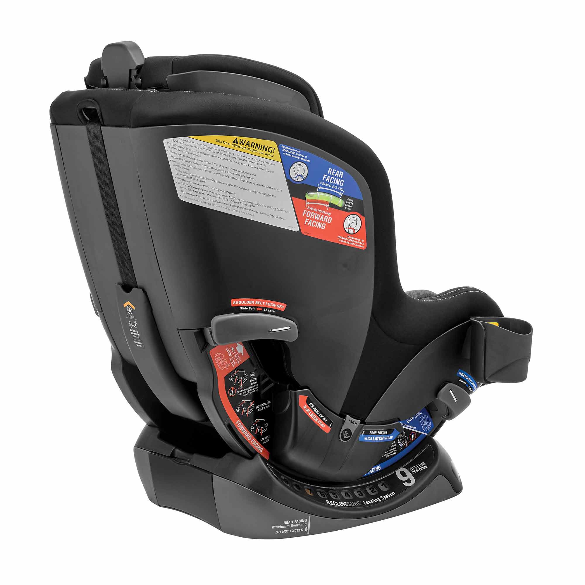 NextFit Max ClearTex Extended-Use Convertible Car Seat Shadow Chicco ...