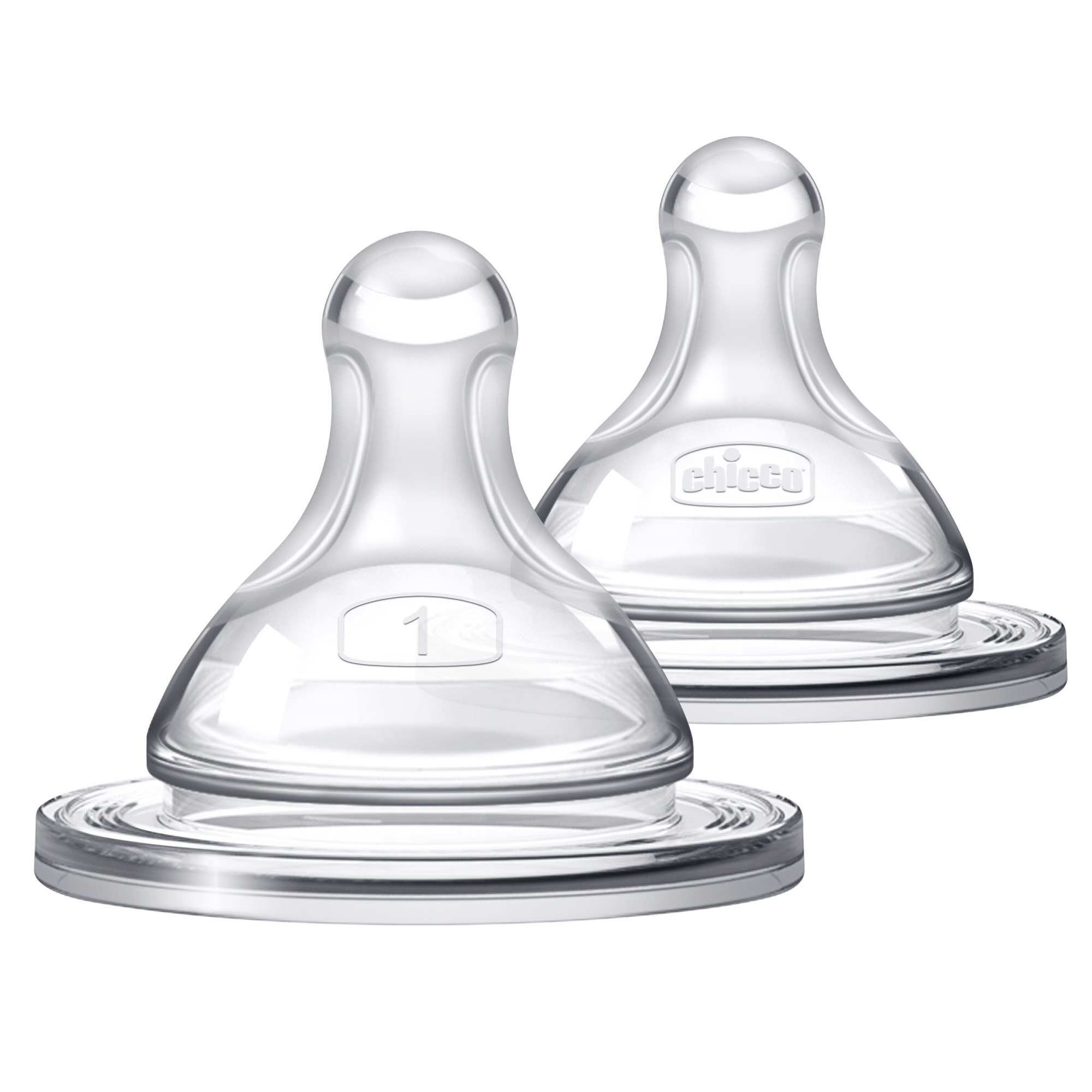 Duo Baby Bottle Nipple Stage 1 Slow Flow (0m+) 2Pk | Chicco