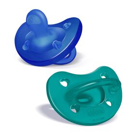 Chicco PhysioForma Silicone Pacifier in Dark Blue/Green 16-24m &#40;2pc&#41;