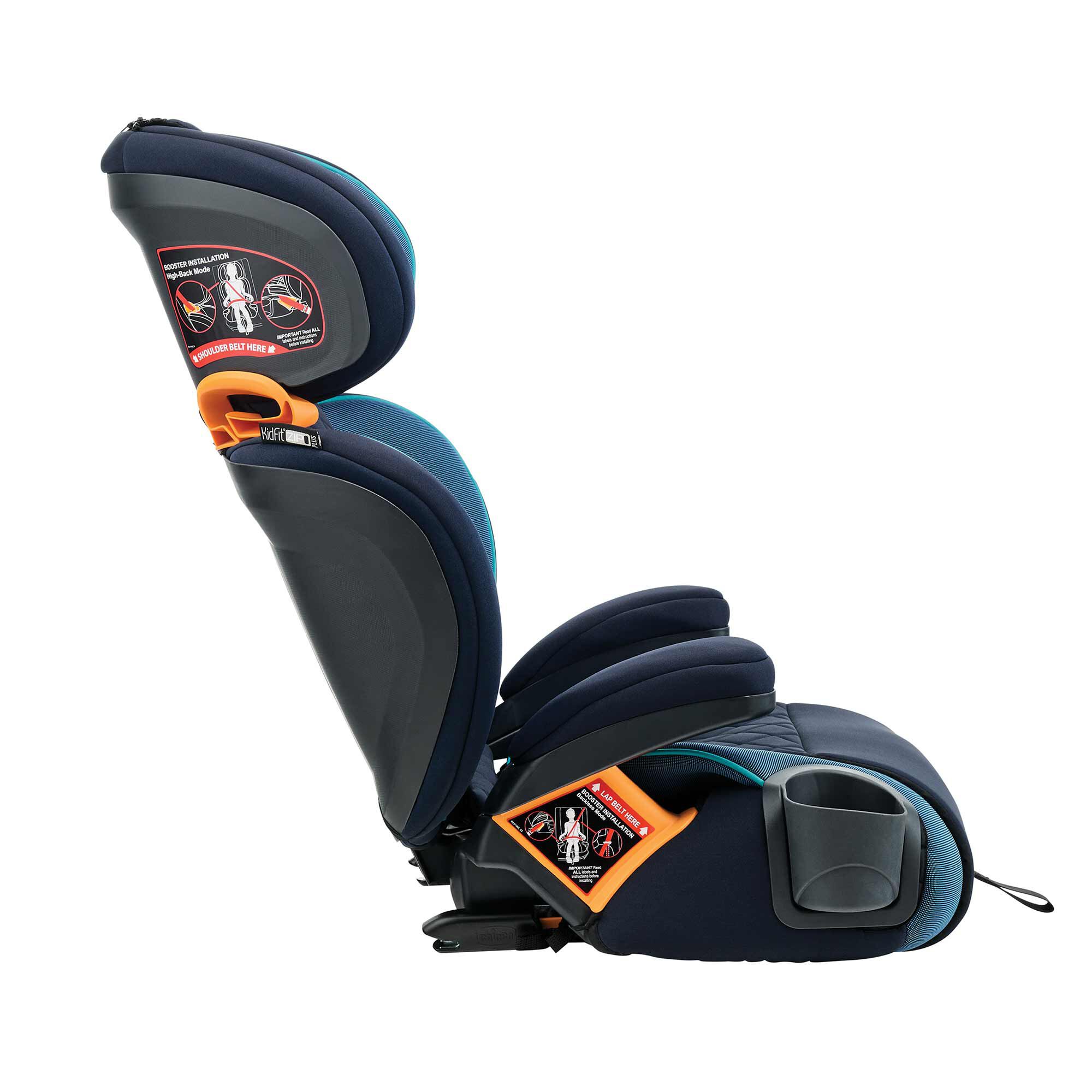 KidFit Zip Plus 2-in-1 Belt-Positioning Booster Car Seat - Seascape