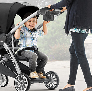 BravoFor2 Standing & Sitting Double Stroller - Iron | Chicco