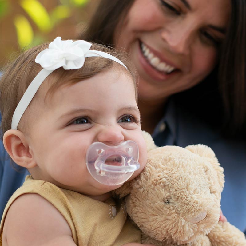 Baby with Chicco Pacifier