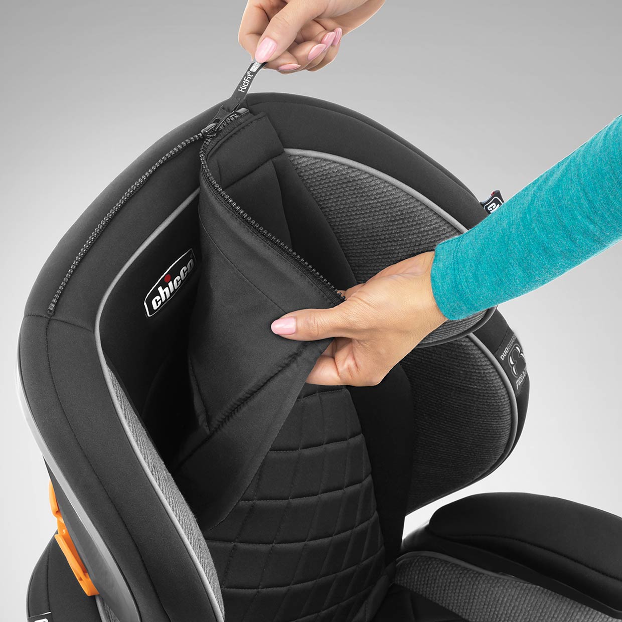 Chicco Car Seat Zip Fabric Removal image