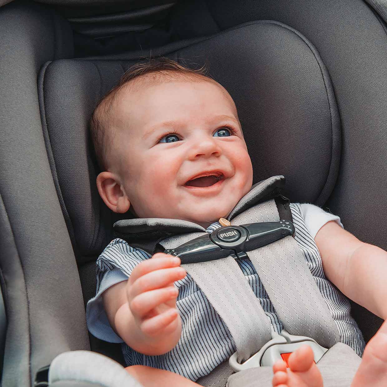 Chicco KeyFit 35 ClearTex newborn buckled correctly image